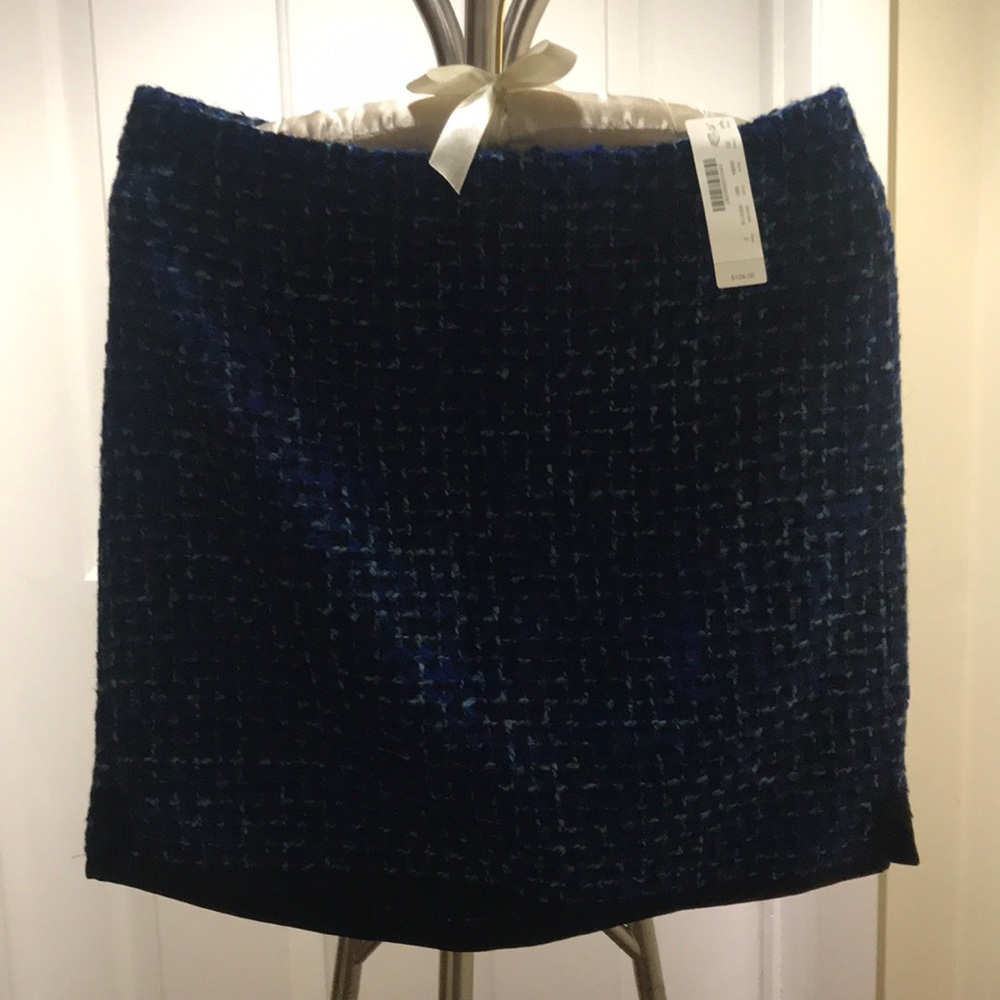 Soft blue checkered J.Crew skirt